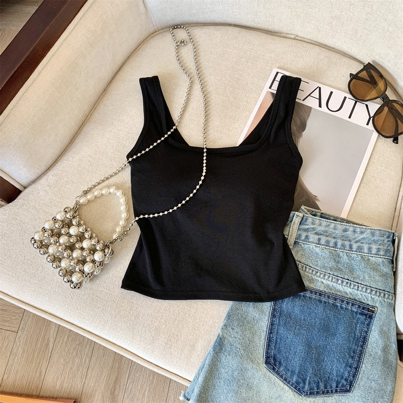 BASIC BAE BLACK PADDED CAMI TOP