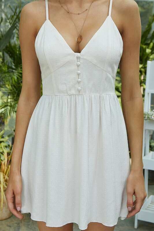 BY YOUR SIDE WHITE FLARE DRESS