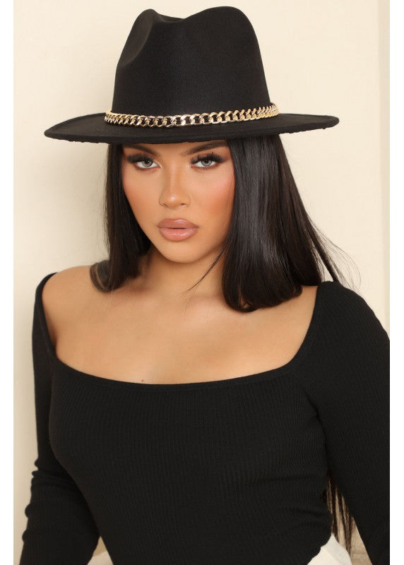 LONDON DREAMS BLACK FEDORA HAT