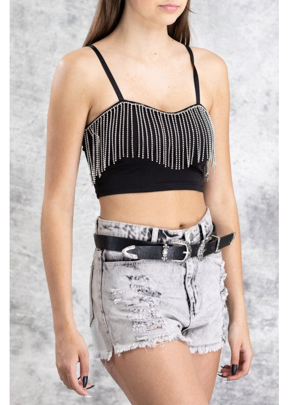 MOONLIGHT STAR DIAMOND TASSLE TOP