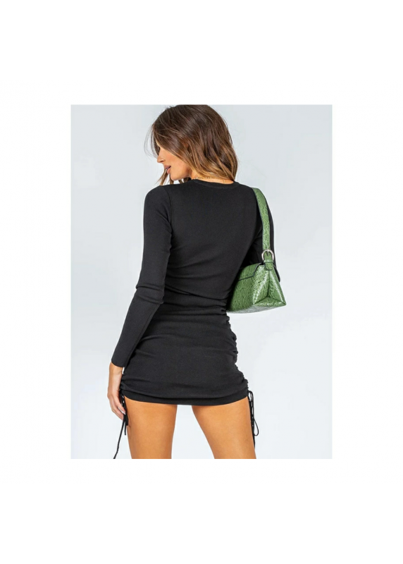 PERRY DRAWSTRING BLACK DRESS