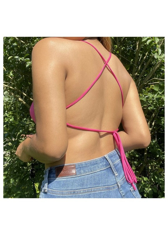 cute backless top