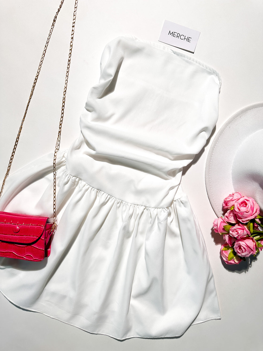 DANCE UNTIL SUNRISE WHITE FLARE DRESS