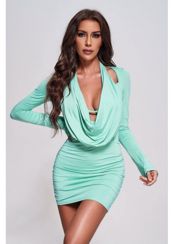 CHIC BUSINESS GREEN DRESS