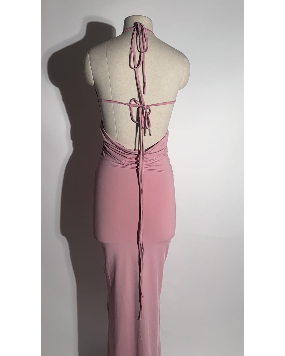 ALL EYES ON YOU PINK TIE-BACK MAXI DRESS
