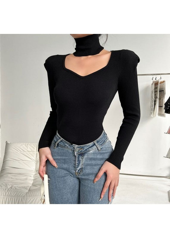 FIRST MOVE BLACK CHOKER TOP