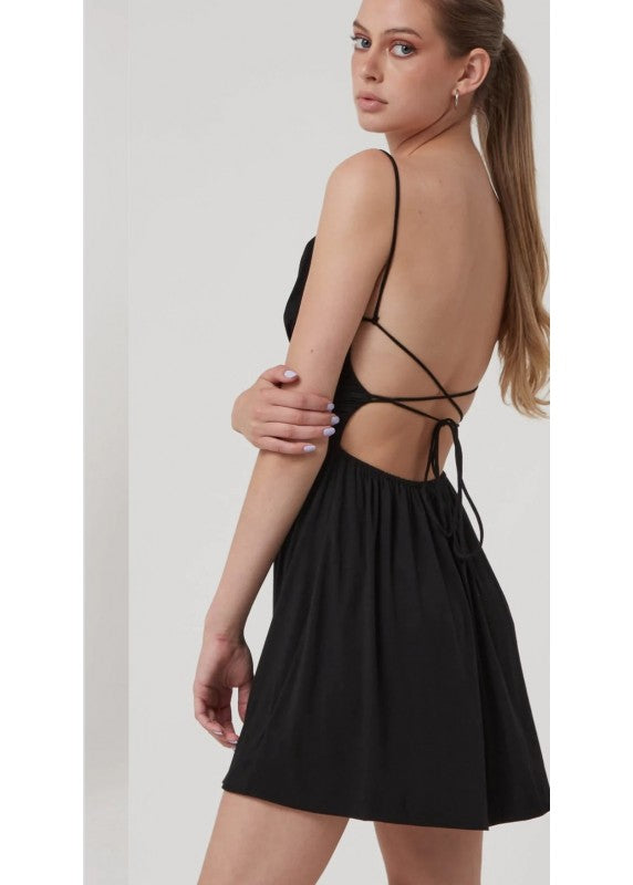 NOTE TO MY LOVER TIE-BACK DRESS